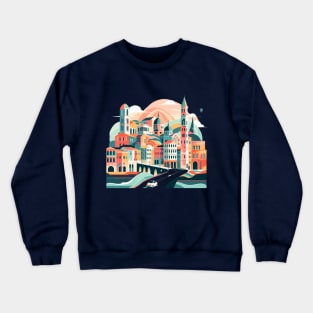 Whimsical Wanderlust Travel Lovers Crewneck Sweatshirt